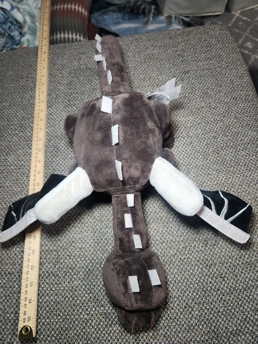 Minecraft Ender Dragon pillow/plush figure (approx. 22–24 inches long)